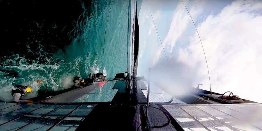 america's cup oracle team capsize
