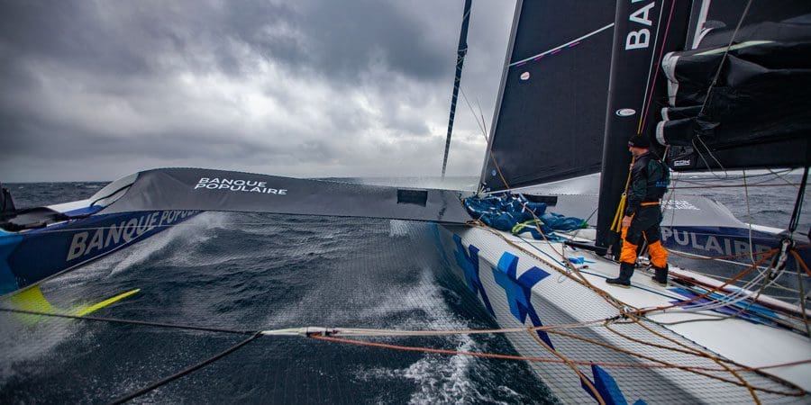 Armel Le Cléac’h capsizes