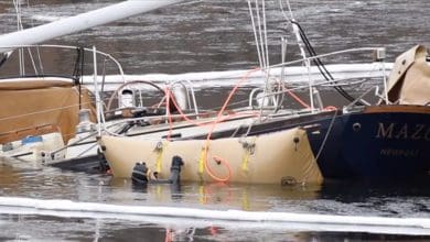 sunken sailboat