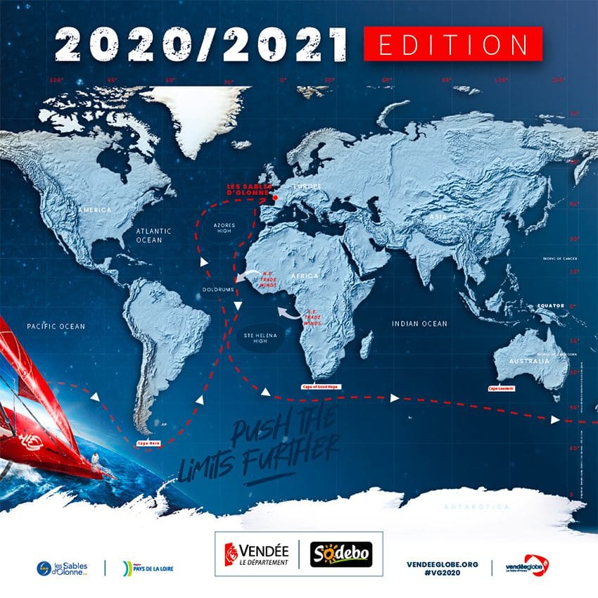 vendée globe 2020 map