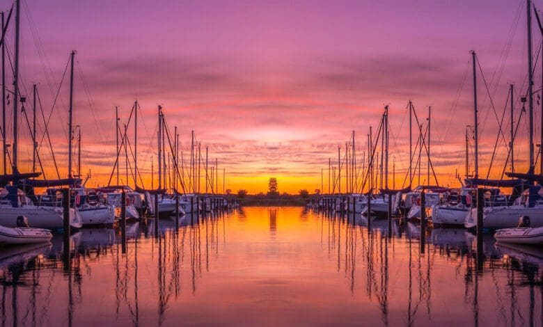 sailboats harbour